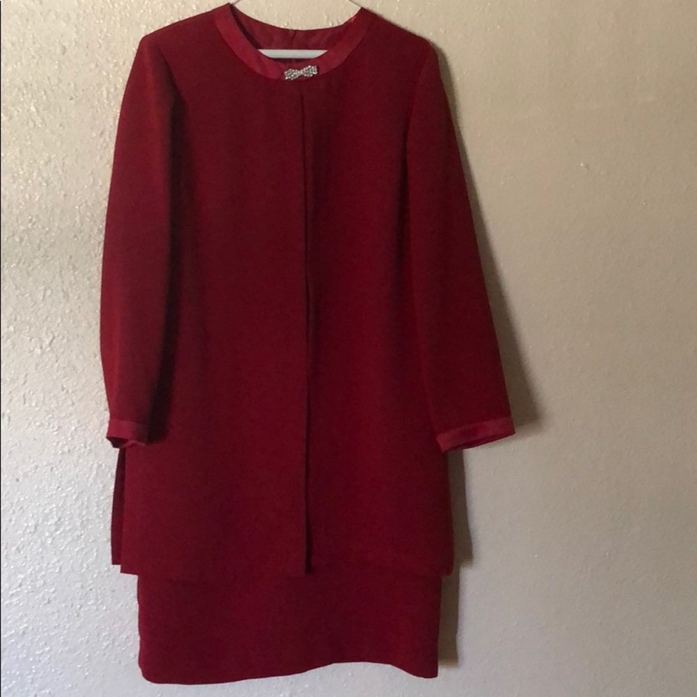 Burgundy dress